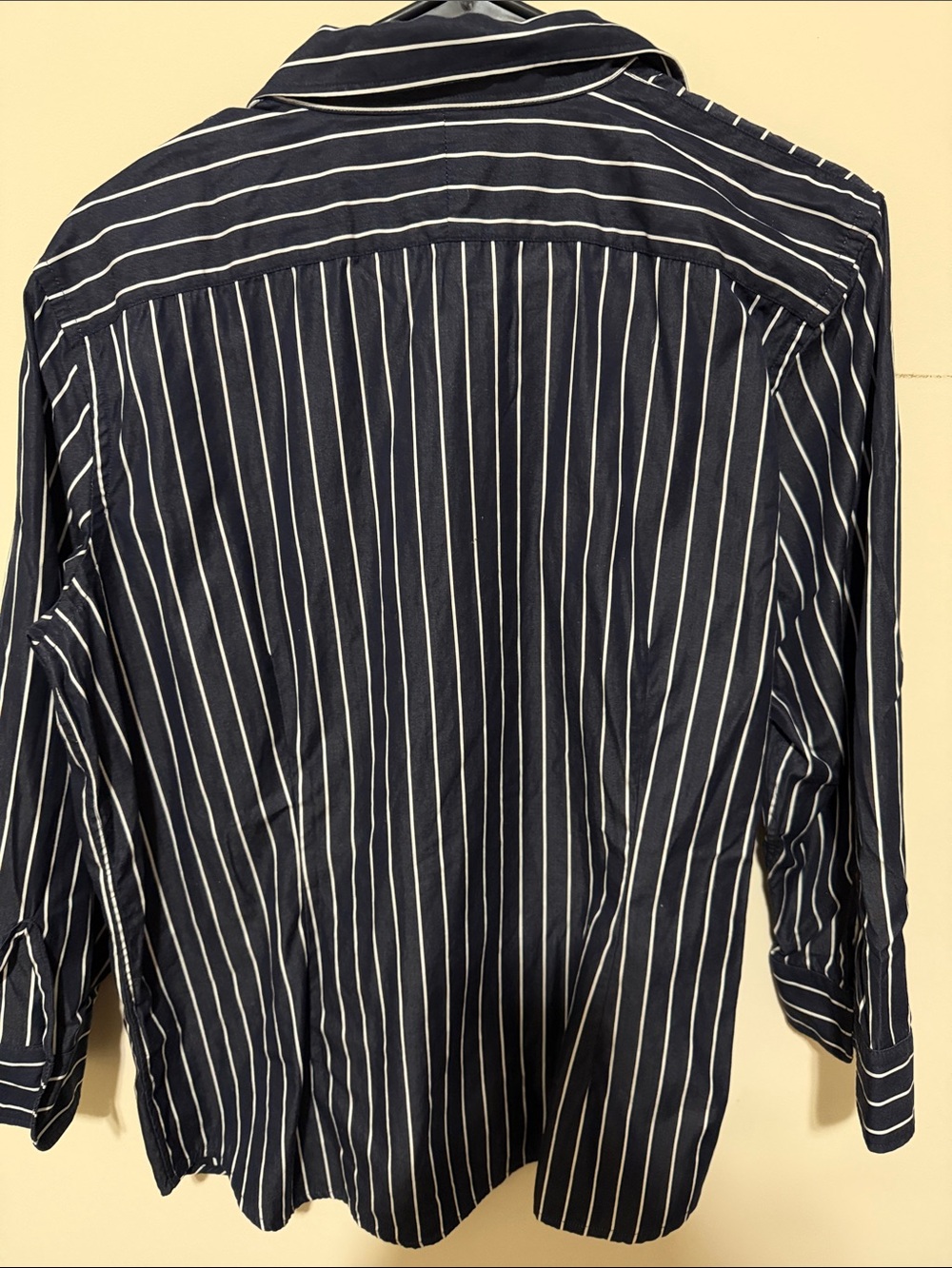 Lauren Ralph Lauren Navy and White Pinstripe Button-Down Shirt - Picture 3 of 3